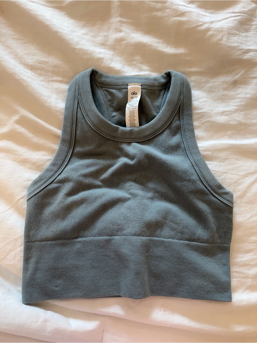 ALO Yoga Ribbed Racerback Crop Top
